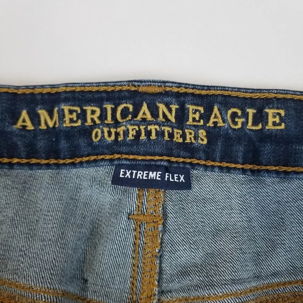 American Eagle Outfitters Original Boot Jeans Mens 36x34 Blue Extreme Flex Denim